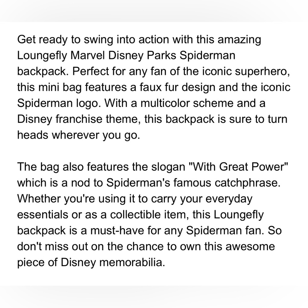 Loungefly Marvel Disney Spiderman Pocketbook/ Backpack. - Picture 5 of 7